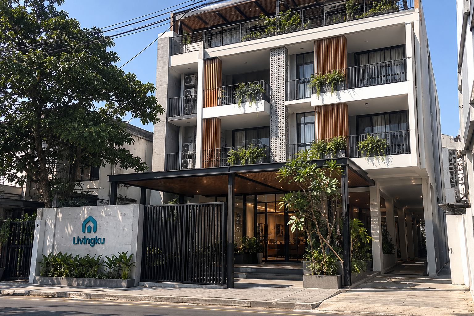 Fasad properti yang siap dikelola Livingku